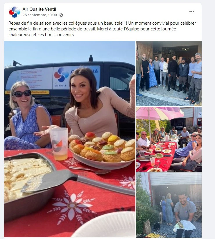 Moment convivial en équipe
